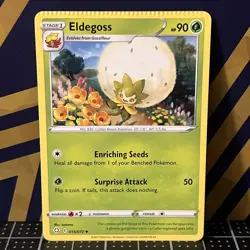 2021 Pokemon TCG || Miscut Crimped Error Card || Eldegoss #015 - Image 2