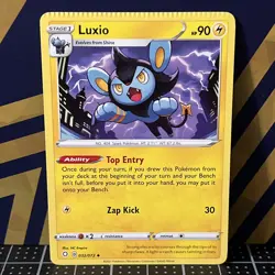 2021 Pokemon TCG || Miscut Crimping Error Card || Luxio #032 - Image 2