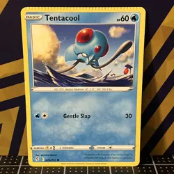 2021 Pokemon TCG || Miscut Crimping Error Card || Tentacool #026 - Image 2