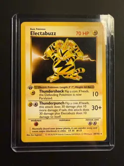 Electabuzz 020/102 Base Set (Shadowless) Regular Pokemon Trading Card TCG - Image 1
