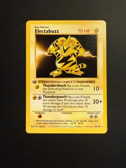 Electabuzz 020/102 Base Set (Shadowless) Regular Pokemon Trading Card TCG - Image 3