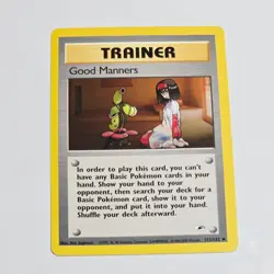 Pokemon TCG Good Manners Trainer Card Gym Heroes 111/132 Uncommon 2000 WOTC - Image 1