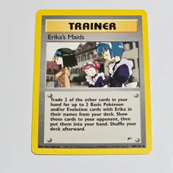 Pokemon TCG Erika’s Maids Trainer Card Gym Heroes 109/132 Uncommon 2000 Vintage - Image 1