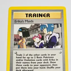 Pokemon TCG Erika’s Maids Trainer Card Gym Heroes 109/132 Uncommon 2000 Vintage - Image 2