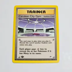Pokemon TCG Cerulean City Gym 1st Edition Trainer Card Gym Heroes 108/132 - Image 1