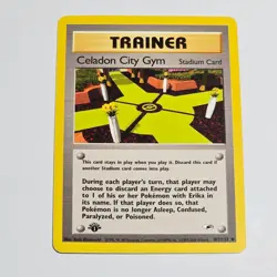 Pokemon TCG Celadon City Gym 1st Edition Trainer Card Gym Heroes 107/132 - Image 1
