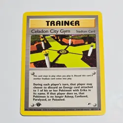 Pokemon TCG Celadon City Gym 1st Edition Trainer Card Gym Heroes 107/132 - Image 1