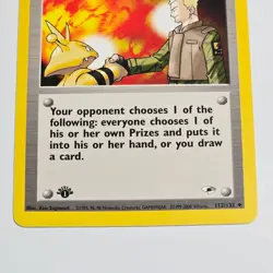 Pokemon TCG Lt. Surge’s Treaty 1st Edition Trainer Card Gym Heroes 112/132 - Image 3