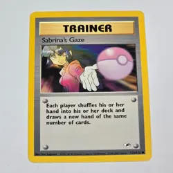 Pokemon TCG Sabrina’s Gaze Trainer Card Gym Heroes 125/132 Common 2000 WOTC - Image 1