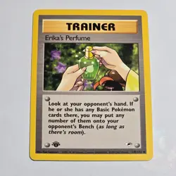 Pokemon TCG Erika’s Perfume 1st Edition Trainer Card Gym Heroes 110/132 - Image 1