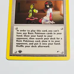 Pokemon TCG Good Manners 1st Edition Trainer Card Gym Heroes 111/132 Uncommon - Image 3