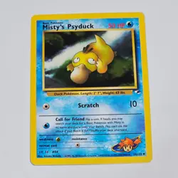 Pokemon TCG Misty's Psyduck 54/132 Gym Heroes WotC 2000 Uncommon Vintage Card - Image 1