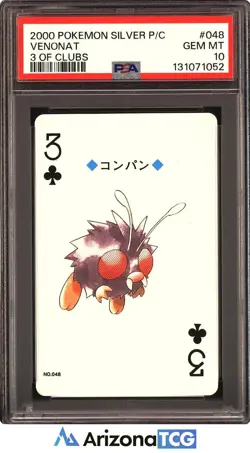 Pokemon 2000 Venonat #048 Pokemon Silver Playing Card Japanese GEM MINT PSA 10 - Image 1