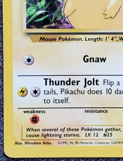 Yellow Cheeks Pikachu - Base Set - #58/102 - Vintage Pokemon Card 1999 WOTC - Image 5