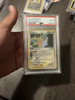 Pokemon TCG Dragonite EX Delta Species Holo Rare Card 2005 Near Mint PSA 8 - Image 1