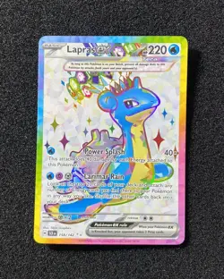 2024 Pokemon TCG English Trading Cards SCR EN 158/142 Lapras Ex Holo HC22 - Image 1