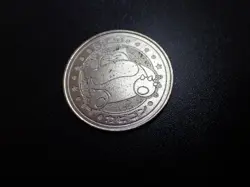 Pokemon Card Meiji Promo Metal Battle Coin Silver Snorlax #6096 PLAY - Image 3