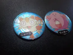 Pokemon Televikun Magazine Promo Menko Circle Card x2 Meowth Chaney #6210 PLAY - Image 2
