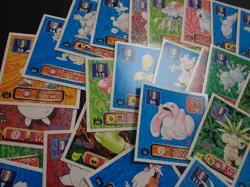Pokemon Card Amada Sticker Non Holo x60 Poliwrath Hitmonlee etc #6184 - Image 2