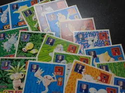 Pokemon Card Amada Sticker Non Holo x60 Poliwrath Hitmonlee etc #6184 - Image 3