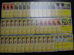 Pokemon Card Non Holo Shining Pikachu Lot Of 46 SET 023/071 025/165 etc #6154 - Image 1