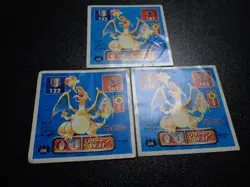 Pokemon Card Amada Sticker Non Holo Charizard x3 #6113 HEAVY PLAY - Image 1