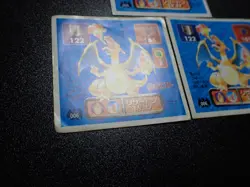 Pokemon Card Amada Sticker Non Holo Charizard x3 #6113 HEAVY PLAY - Image 3