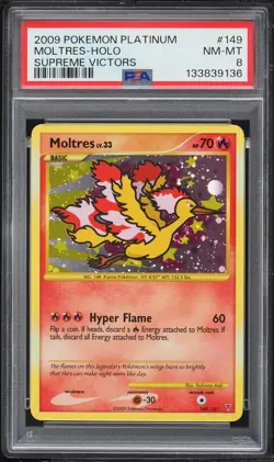 PSA 8 Moltres Holo Platinum Supreme Victors 2009 Pokemon Card #149 - Image 1