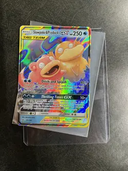 Pokemon TCG Slowpoke Psyduck GX Tag Team Card 35/236 Unified Minds Excellent-NM - Image 1