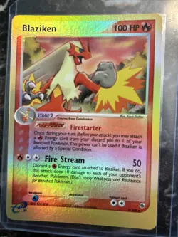 Pokemon TCG English Card ex Ruby & Sapphire Blaziken 3/109 Reverse Holo Rare - Image 1