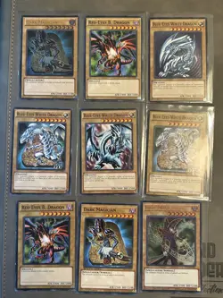 Yugioh Vintage 120 Card Lot Dark Magician Blue-Eyes Red-Eyes SEND OFFERS - Image 1
