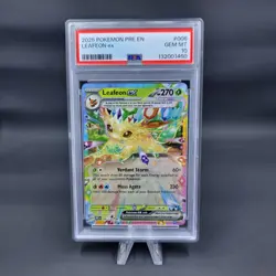 Pokemon Prismatic Evolutions Leafeon EX Double Rare Card 006/131 PSA 10 - Image 1