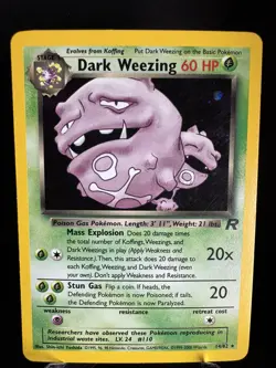 DARK WEEZING 14/82 Team Rocket Set - Pokemon WOTC Holo RARE Vintage Card - LP - Image 1