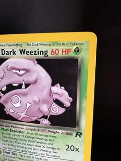 DARK WEEZING 14/82 Team Rocket Set - Pokemon WOTC Holo RARE Vintage Card - LP - Image 3