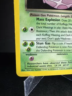 DARK WEEZING 14/82 Team Rocket Set - Pokemon WOTC Holo RARE Vintage Card - LP - Image 4