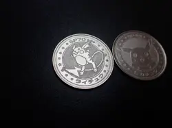 Pokemon Card Meiji Promo Battle Coin Silver x2 Raichu & Pikachu #6092 PLAY - Image 2