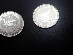 Pokemon Card Meiji Promo Battle Coin Silver x2 Raichu & Pikachu #6092 PLAY - Image 5
