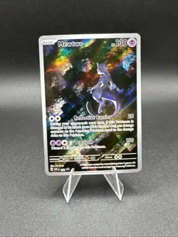 #2 Mewtwo 052 Black Star Promo 2023 151 UPC Holo Rare IR Pokemon Card TCG - Image 1