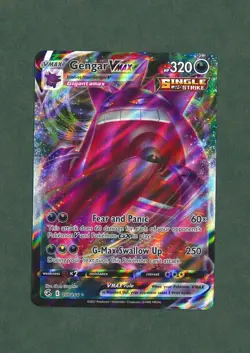 Gengar VMAX 157/264 Swsh08: Fusion Strike Holo Full Art Pokemon Card NM - Image 1