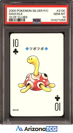 Pokemon Silver 2000 Shuckle 213C 10 Of Clubs Playing Card Japanese PSA 10 - Image 1
