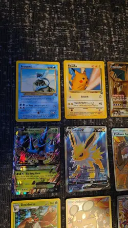 Pokemon 12 Card Lot. Rare Black Star Promo Articuno And Pikachu. Full Arts. Mega - Image 2