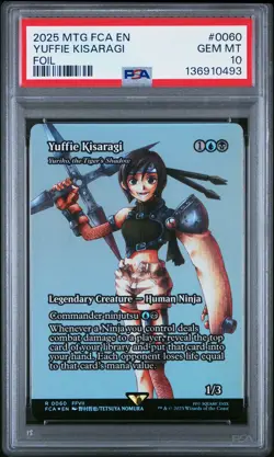 2025 MTG FINAL FANTASY THROUGH THE AGES FOIL #0060 YUFFIE KISARAGI PSA 10 - Image 1