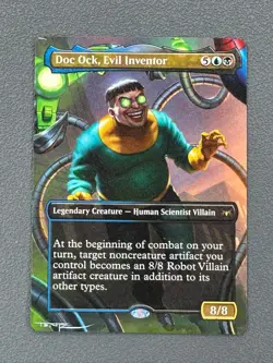 Doc Ock, Evil Inventor #24 MTG Marvels Spider-Man Hand Painted Altered Art Tentz - Image 1