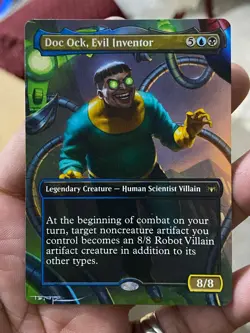Doc Ock, Evil Inventor #24 MTG Marvels Spider-Man Hand Painted Altered Art Tentz - Image 2