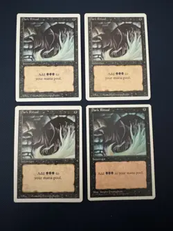 MTG - Magic The Gathering- Dark Ritual x3 Revised X1 4th Edition- LP/NM! - Image 1