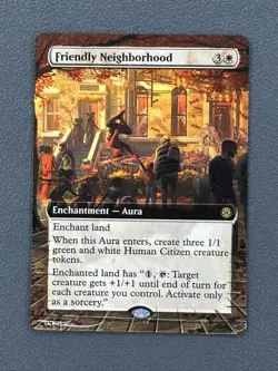 Friendly Neighborhood MTG Marvels Spider-Man Hand Painted Full Altered Art Tentz - Image 1