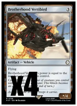 MTG | Brotherhood Vertibird (x4 Playset) | (NM) Universes Beyond: Fallout - Image 1