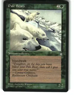 Magic the Gathering - Ice Age Pale Bears 1995 Rare - Image 1