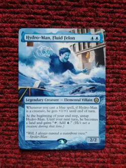 Hydro-Man Fluid Felon MTG Marvels Spider-Man Hand Borderless Painted Altered Art - Image 2