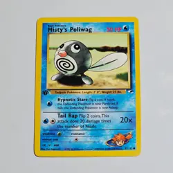 Misty’s Poliwag 87/132 1st Edition Gym Heroes WotC Pokemon TCG Ken Sugimori Art - Image 1